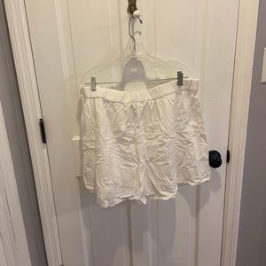 ASOS Curve White Linen Shorts